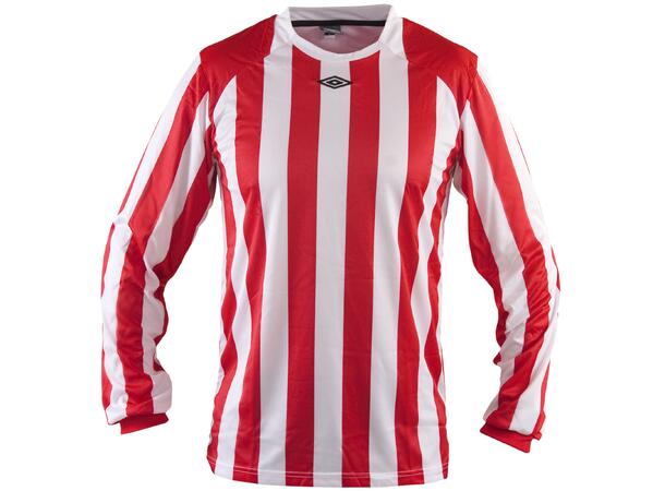 UMBRO Bilbao Stripe Jsy Vit/Röd S Randig matchtröja lång ärm 